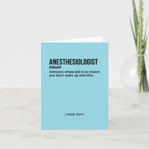 Remerciements Carte de voeux pour anesthésiologiste intelligent