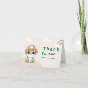 Remerciements Carte de voeux pour l'anniversaire de la Grenouill