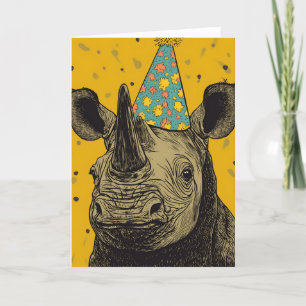 Remerciements Carte de voeux pour l'anniversaire de Rhino