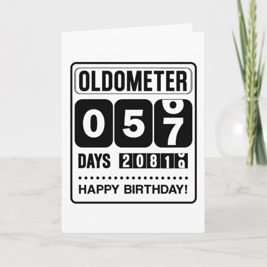 Remerciements Carte de voeux pour les 57 ans Oldometer (Devant)