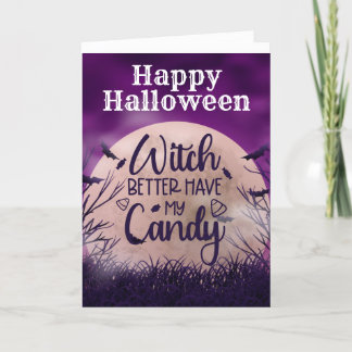 Remerciements Carte de voeux pour les sorcières d'Halloween