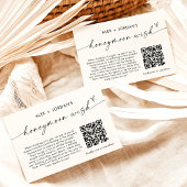 Remerciements Carte de voeux pour lune de miel | QR Code Honeymo
