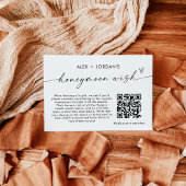 Remerciements Carte de voeux pour lune de miel | QR Code Honeymo