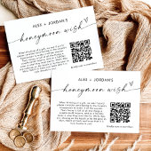 Remerciements Carte de voeux pour lune de miel | QR Code Honeymo