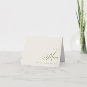 Remerciements Carte de vœux pour ma mère le jour de mon mariage