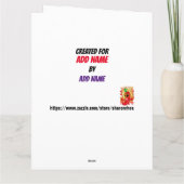 Remerciements Carte de voeux pour poivre chaud (Dos)