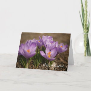 Remerciements Carte de voeux Purple Crocus Pâques