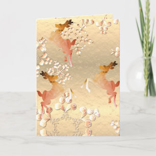 Remerciements Carte de voeux Reindeer & Snowflakes