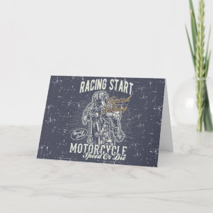 Remerciements Carte de voeux Retro Motorcycle Design