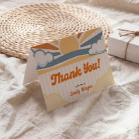 Carte de vœux rétro soleil pour Baby Shower