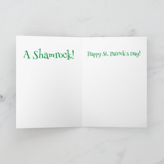 Remerciements Carte de voeux Robot de la Saint-Patrick (Intérieur)