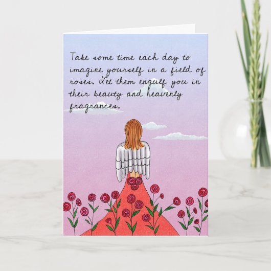 Remerciements Carte de voeux Rose paradisiaque (Devant)