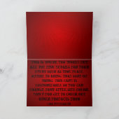 Remerciements Carte de voeux rouge de carnaval (Intérieur)