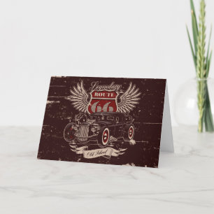 Remerciements Carte de voeux Route 66