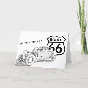 Remerciements Carte de voeux Route 66