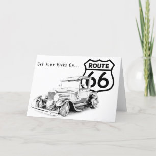 Remerciements Carte de voeux Route 66