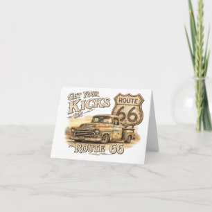 Remerciements Carte de vœux Route 66