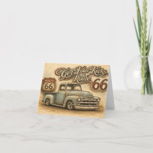Remerciements Carte de vœux Route 66