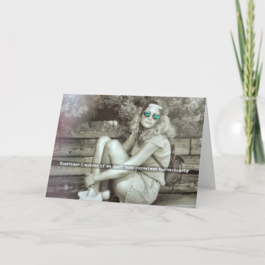 Remerciements Carte de voeux SÉRIEUSEMENT (Devant)