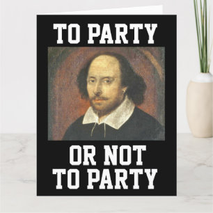 Remerciements Carte de voeux SHAKESPEARE FUNNY BANTHDAY