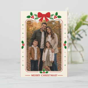 Remerciements Carte de vœux simple de Noël pour photo de famille