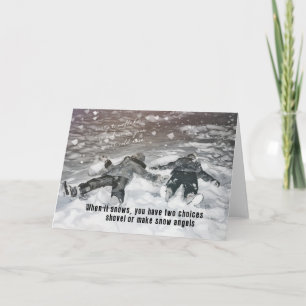 Remerciements Carte de vœux SNOW ANGELS