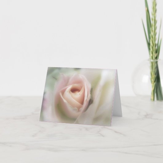 Remerciements Carte de voeux Soft Rose (Devant)