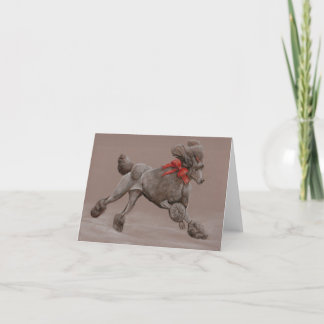 Remerciements Carte de voeux Standard Poodle Dog Art Canine