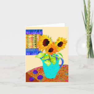 Remerciements Carte de voeux Sunflower BLANK