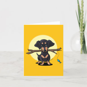 Remerciements Carte de voeux Sunny Dachshund Chien