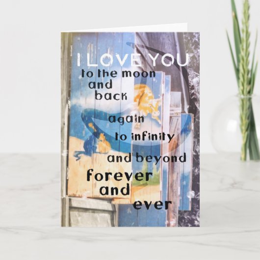 Remerciements Carte de voeux SUR LA LUNE (Devant)