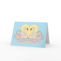 Carte de voeux Swan Forever Boo Valentine Love