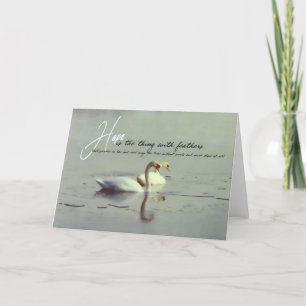 Remerciements Carte de voeux SWANS D'HIVER