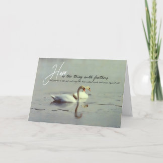 Remerciements Carte de voeux SWANS D'HIVER