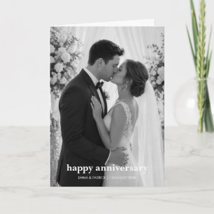 Remerciements Carte de voeux tendance romantique pour anniversai