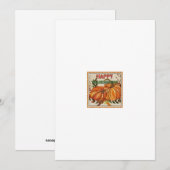 Remerciements Carte de voeux Thanksgiving (Devant / Derrière)