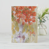 Remerciements Carte de vœux Think Spring à note plate (Debout devant)