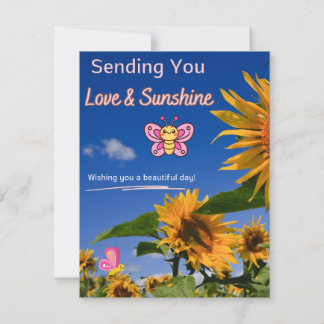 REMERCIEMENTS CARTE DE VOEUX TOURNESOL