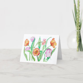 Remerciements Carte de voeux Tulip par Kim Lester