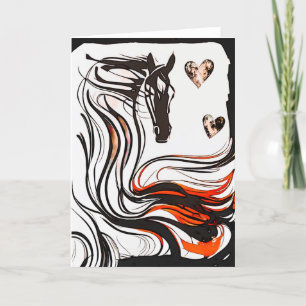 Remerciements Carte de voeux Valentine's Horse