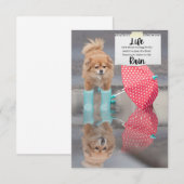 Remerciements Carte de voeux - Vie (Devant / Derrière)