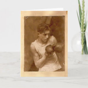 Remerciements Carte de voeux vierge avec image de boîte Vintage
