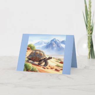 Remerciements Carte de voeux vierge avec marche de la tortue du 