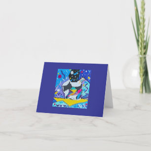 Remerciements Carte de vœux vierge avec Schnauzer