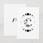 Remerciements Carte de vœux vierge Croissant de Lune (Devant / Derrière)