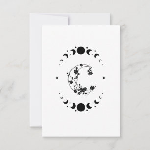 Remerciements Carte de vœux vierge Croissant de Lune