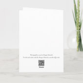 Remerciements Carte de vœux vierge rose thé jaune (Dos)