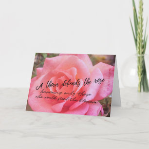 Remerciements Carte de voeux VRAIMENT ROSE