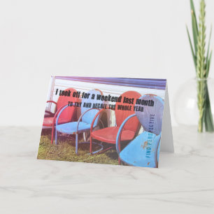 Remerciements Carte de voeux WEEKEND GETAWAY