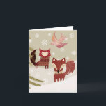 Remerciements Carte de voeux Winter Fox BLANK<br><div class="desc">Cette carte vierge, adaptée à toutes les occasions, provient d'une oeuvre originale. Convient pour le cadrage.</div>